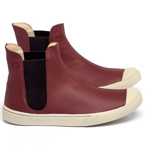Tênis   Cano Alto em Couro Vermelho - Codigo - 148080
