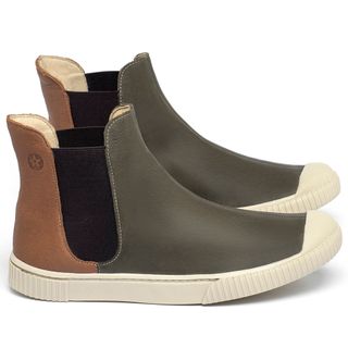 Tênis   Cano Alto em Couro Bicolor - Codigo - 148080