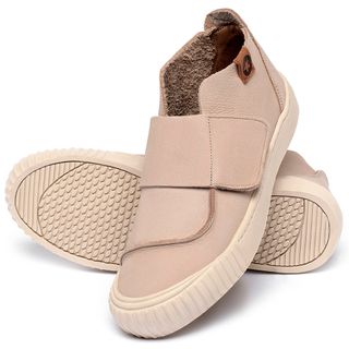 Tênis   Cano Alto em Couro Nude - Codigo - 153048