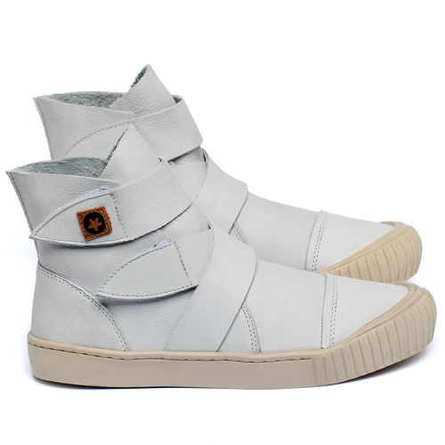 Tênis   Cano Alto em Couro Off-White - Codigo - 153049