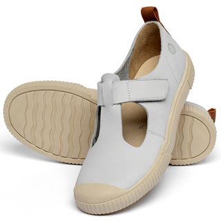 Tênis   Cano Baixo em Couro Off-White - Codigo - 148076