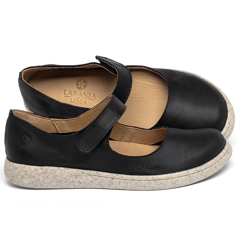 Laranja_Lima_Shoes_Sapatos_Femininos___Tenis___Cano_Baixo_em_Couro_Preto_-_Codigo_-_155016_1