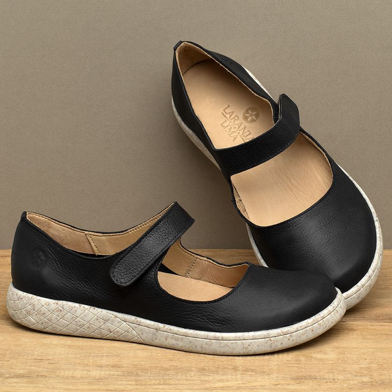 Laranja_Lima_Shoes_Sapatos_Femininos___Tenis___Cano_Baixo_em_Couro_Preto_-_Codigo_-_155016_3