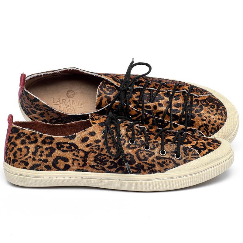 Laranja_Lima_Shoes_Sapatos_Femininos___Tenis___Cano_Baixo_em_Couro_Onca_-_Codigo_-_141199_1