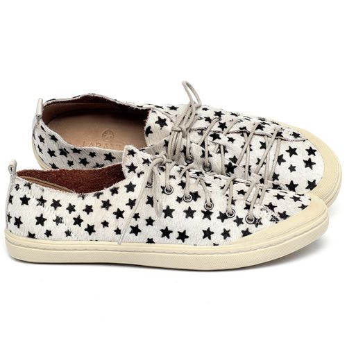 Tênis   Cano Baixo em Couro Animal Print - Codigo - 141199