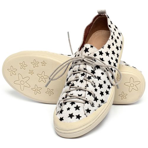 Tênis   Cano Baixo em Couro Animal Print - Codigo - 141199