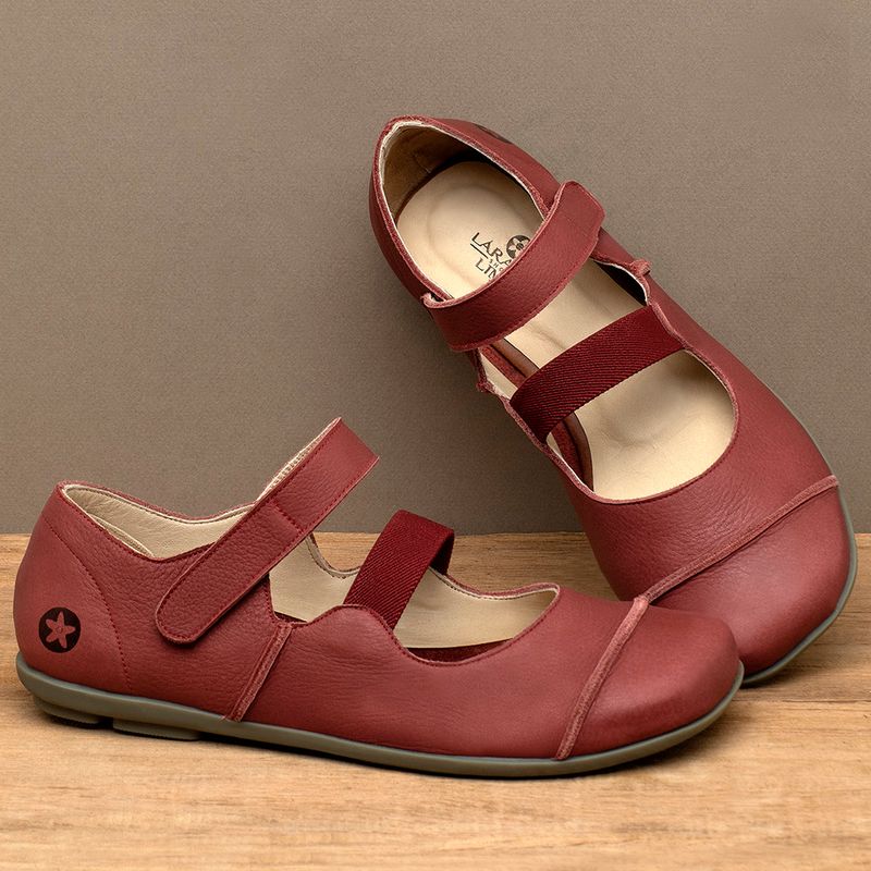 Laranja_Lima_Shoes_Sapatos_Femininos___Sapatilha___Bico_Quadrado_em_Couro_Vermelho_-_Codigo_-_9616_3