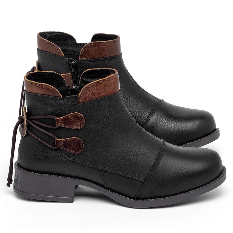 Laranja_Lima_Shoes_Sapatos_Femininos___Bota___Cano_Curto_Salto_de_3_cm_em_Couro_Preto_-_Codigo_-_141133_1