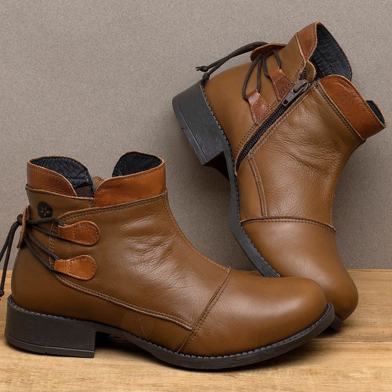 Laranja_Lima_Shoes_Sapatos_Femininos___Bota___Cano_Curto_Salto_de_3_cm_em_Couro_Marrom_-_Codigo_-_141133_3