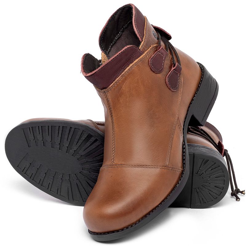 Laranja_Lima_Shoes_Sapatos_Femininos___Bota___Cano_Curto_Salto_de_3_cm_em_Couro_Marrom_-_Codigo_-_141133_2