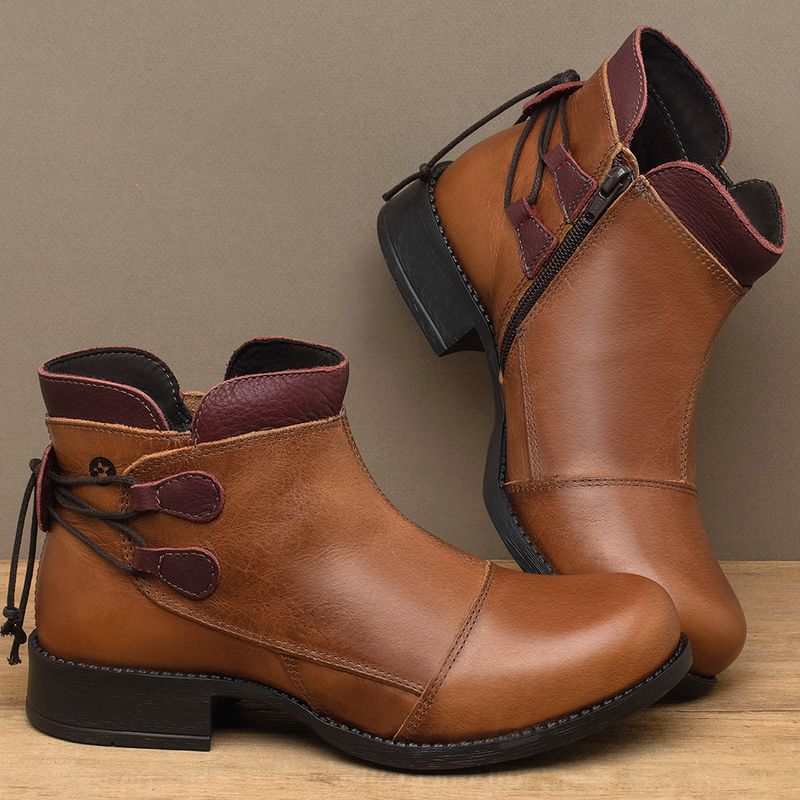 Laranja_Lima_Shoes_Sapatos_Femininos___Bota___Cano_Curto_Salto_de_3_cm_em_Couro_Marrom_-_Codigo_-_141133_3