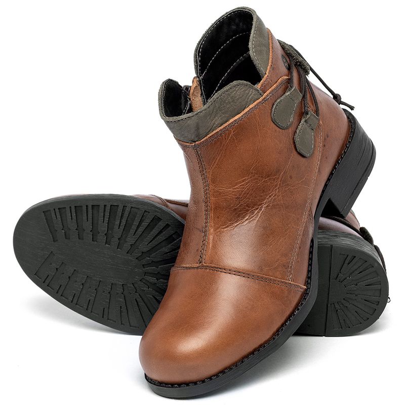 Laranja_Lima_Shoes_Sapatos_Femininos___Bota___Cano_Curto_Salto_de_3_cm_em_Couro_Marrom_-_Codigo_-_141133_2