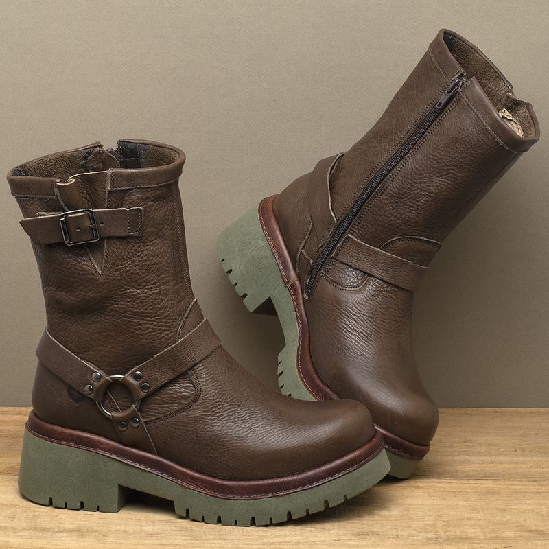 Laranja_Lima_Shoes_Sapatos_Femininos___Bota___Cano_Medio_Salto_de_4_cm_em_Couro_Cafe_-_Codigo_-_153056_3