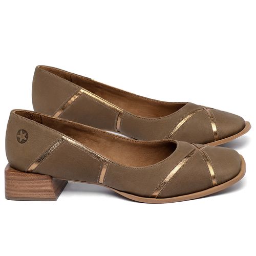 Mocassim Salto de 3 cm em Couro Caramelo - Codigo - 3968