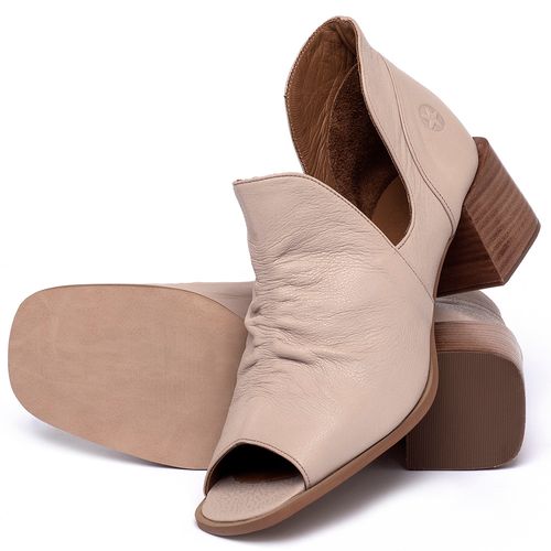 Sandália   Laranja Lima Shoes Classic Salto de 5 cm em Couro Nude - Codigo - 3823