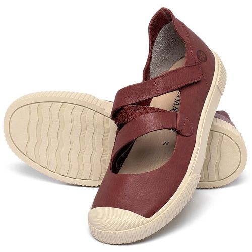 Tênis   Cano Baixo em Couro Vermelho - Codigo - 148069