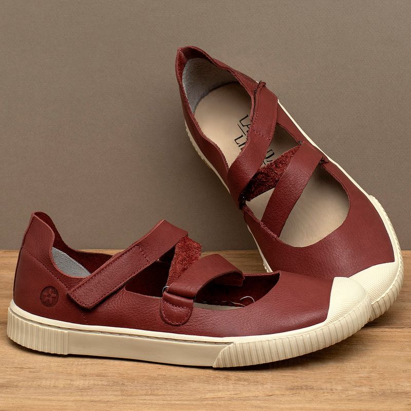 Laranja_Lima_Shoes_Sapatos_Femininos___Tenis___Cano_Baixo_em_Couro_Vermelho_-_Codigo_-_148069_3
