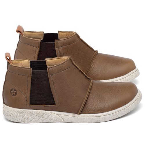 Tênis   Cano Alto em Couro Caramelo - Codigo - 155013