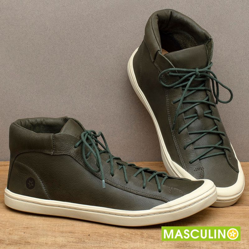 Laranja_Lima_Shoes_Sapatos_Masculinos___Tenis_Masculino___Cano_Alto_em_Couro_Musgo_-_Codigo_-_141141_3