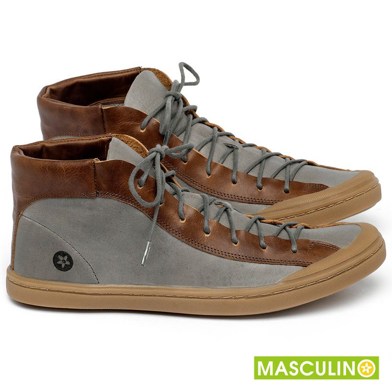 Laranja_Lima_Shoes_Sapatos_Masculinos___Tenis_Masculino___Cano_Alto_em_Couro_Cinza_-_Codigo_-_141141_1