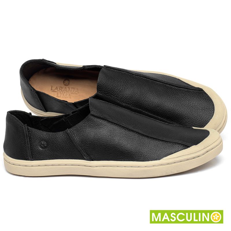 Laranja_Lima_Shoes_Sapatos_Masculinos___Tenis_Masculino___Cano_Baixo_em_Couro_Preto_-_Codigo_-_141175_1