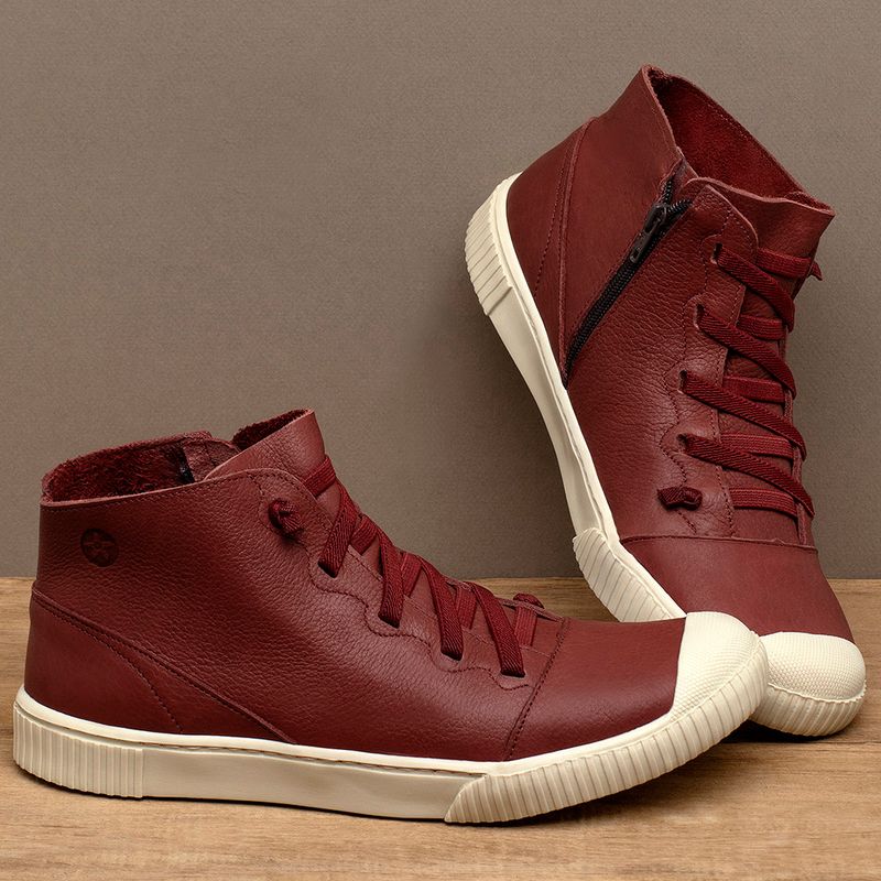 Laranja_Lima_Shoes_Sapatos_Femininos___Tenis___Cano_Alto_em_Couro_Vermelho_-_Codigo_-_148049_3