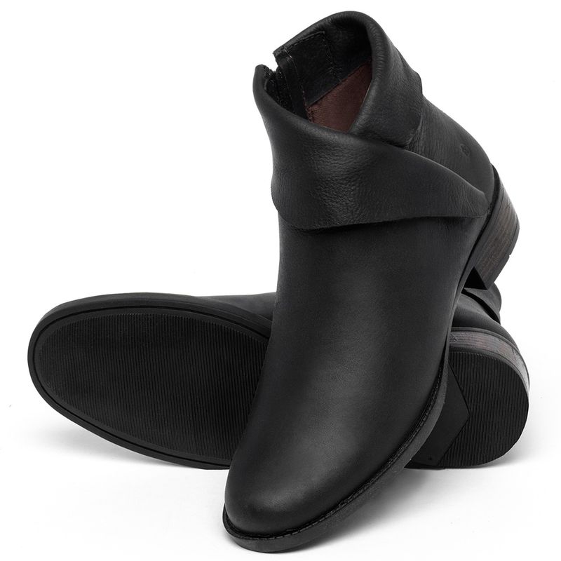 Laranja_Lima_Shoes_Sapatos_Femininos___Bota___Cano_Curto_Salto_de_2_cm_em_Couro_Preto_-_Codigo_-_152007_2