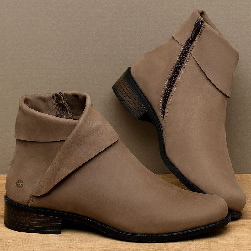 Laranja_Lima_Shoes_Sapatos_Femininos___Bota___Cano_Curto_Salto_de_2_cm_em_Couro_Marrom_-_Codigo_-_152007_3