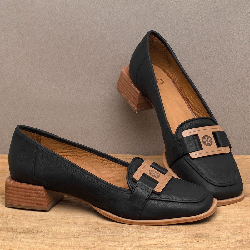 Laranja_Lima_Shoes_Sapatos_Femininos___Mocassim_Salto_de_3_cm_em_Couro_Preto_-_Codigo_-_3962_3