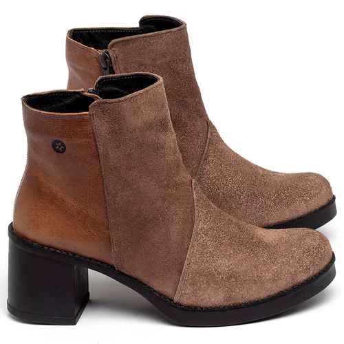 Bota   Cano Curto Salto de 5 cm Bicolor - Codigo - 141385