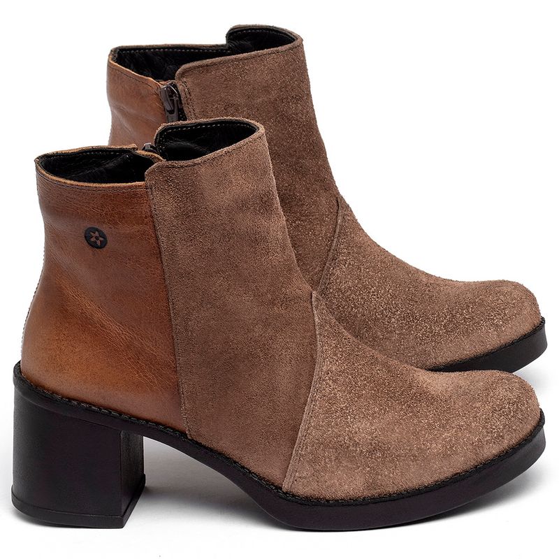 Laranja_Lima_Shoes_Sapatos_Femininos___Bota___Cano_Curto_Salto_de_5_cm_Bicolor_-_Codigo_-_141385_1