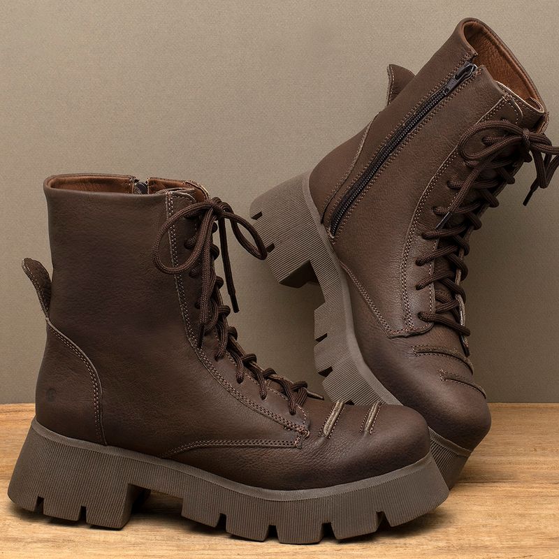 Laranja_Lima_Shoes_Sapatos_Femininos___Bota___Cano_Curto_Salto_de_5_cm_em_Couro_Cafe_-_Codigo_-_152028_3