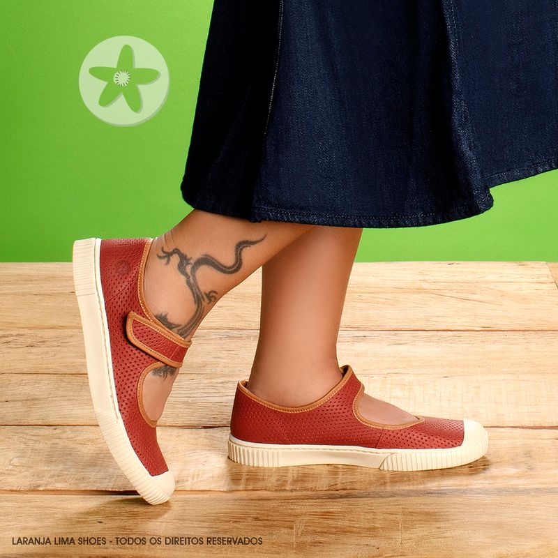 Laranja_Lima_Shoes_Sapatos_Femininos___Tenis___Cano_Baixo_em_Couro_Vermelho_-_Codigo_-_148077_7