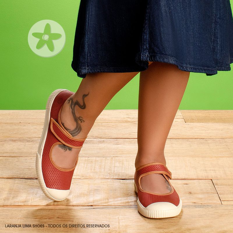 Laranja_Lima_Shoes_Sapatos_Femininos___Tenis___Cano_Baixo_em_Couro_Vermelho_-_Codigo_-_148077_8