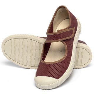 Tênis   Cano Baixo em Couro Vermelho - Codigo - 148077