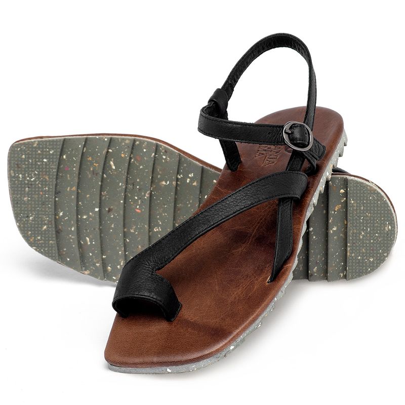 Laranja_Lima_Shoes_Sapatos_Femininos___Sandalia_Rasteira___Flat_em_Couro_Preto_-_Codigo_-_155022_2