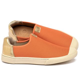 Tênis   Cano Baixo em Neoprene Laranja - Codigo - 158001