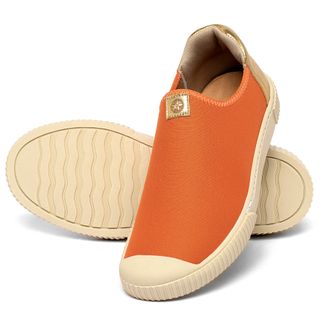 Tênis   Cano Baixo em Neoprene Laranja - Codigo - 158001