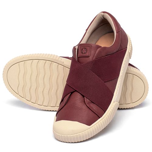 Tênis   Cano Baixo em Couro Vermelho - Codigo - 158002