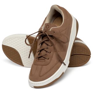 Tênis   Cano Baixo em Couro Caramelo - Codigo - 158004