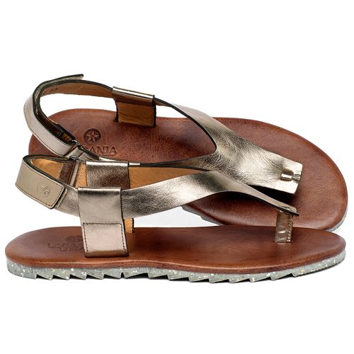 Sandália Rasteira   Flat Metalizado - Codigo - 155021