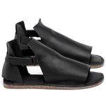 Laranja_Lima_Shoes_Sapatos_Femininos___Sandalia_Rasteira___Flat_em_Couro_Preto_-_Codigo_-_156024_1