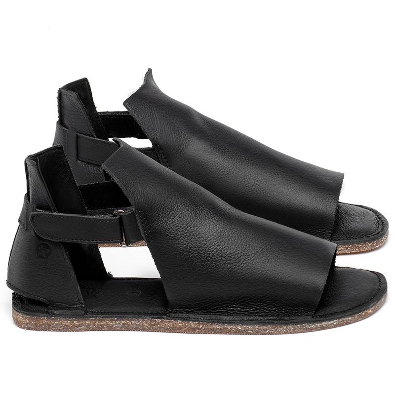 Laranja_Lima_Shoes_Sapatos_Femininos___Sandalia_Rasteira___Flat_em_Couro_Preto_-_Codigo_-_156024_1