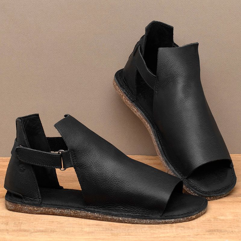 Laranja_Lima_Shoes_Sapatos_Femininos___Sandalia_Rasteira___Flat_em_Couro_Preto_-_Codigo_-_156024_3
