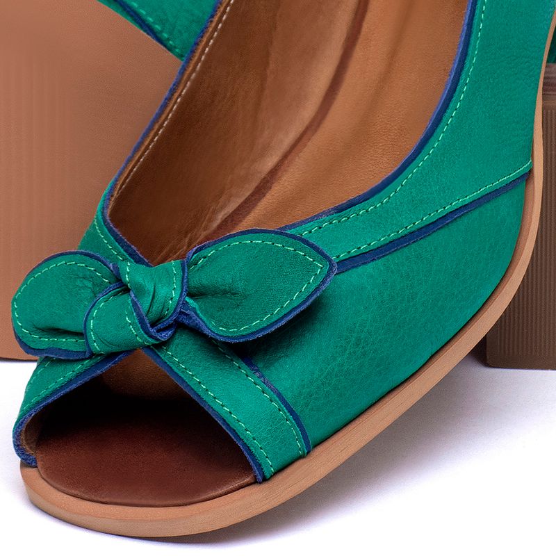 Laranja_Lima_Shoes_Sapatos_Femininos___Peep_Toe___Laranja_Lima_Shoes_Salto_de_4_cm_em_Couro_Verde_-_Codigo_-_157012_7