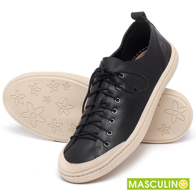 Laranja_Lima_Shoes_Sapatos_Masculinos___Tenis_Masculino___Cano_Baixo_em_Couro_Preto_-_Codigo_-_141142_2