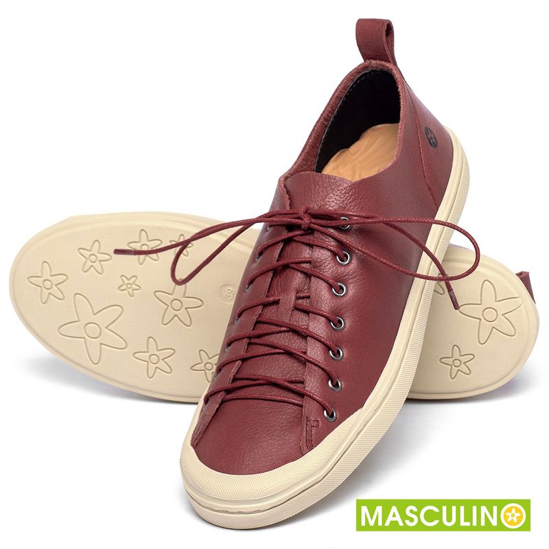 Laranja_Lima_Shoes_Sapatos_Masculinos___Tenis_Masculino___Cano_Baixo_em_Couro_Vermelho_-_Codigo_-_141142_2