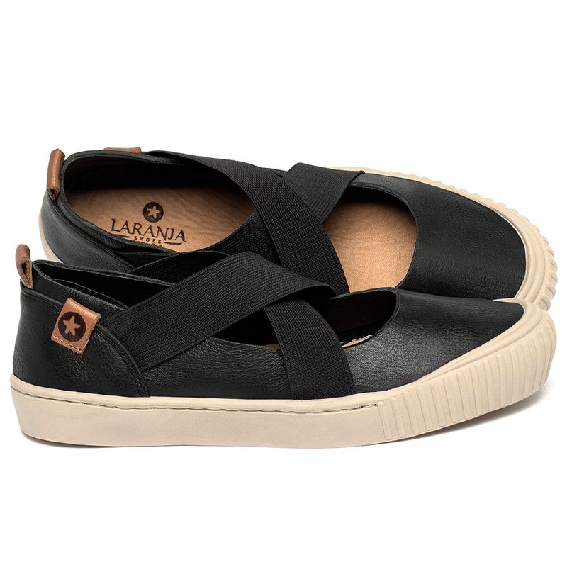 Laranja_Lima_Shoes_Sapatos_Femininos___Tenis___Cano_Baixo_em_Couro_Preto_-_Codigo_-_153070_1