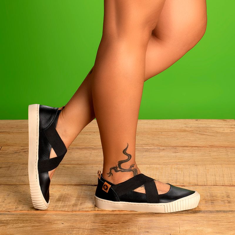 Laranja_Lima_Shoes_Sapatos_Femininos___Tenis___Cano_Baixo_em_Couro_Preto_-_Codigo_-_153070_8