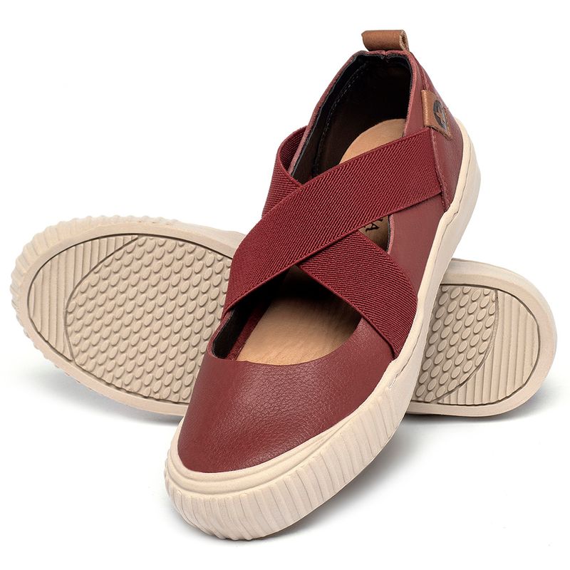 Laranja_Lima_Shoes_Sapatos_Femininos___Tenis___Cano_Baixo_em_Couro_Vermelho_-_Codigo_-_153070_2
